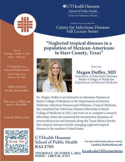 Center for Infectious Diseases Fall Lecture with Megan Duffey, MD